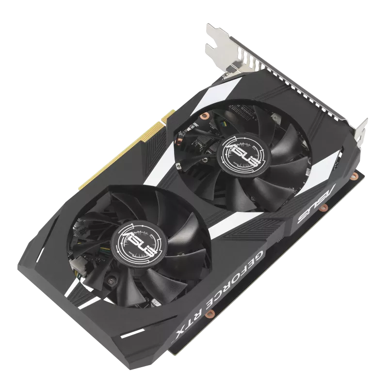 نمای کناری کارت گرافیک ایسوس Dual GeForce RTX 3050 6GB